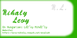 mihaly levy business card